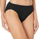 Amazon Essentials Women's Cotton High Leg Breathable Brief Underwear, Multipacks (Black, XXXL)