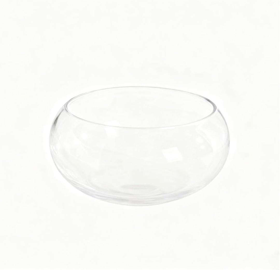 Glass Terrarium Bowl Planter for Hydroponics, Home Décor Weddings Clear Wide-Mouth Vase for Succulents, Air Plants, Floral Arrangements(Medium)