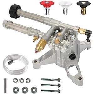 AR High Pressure Washer Pump 2400 PSI RMW22G24-EZ, Vertical 7/8" Shaft Power Washer Replacement Pump Head with Easy Start Valve by ANNOVI REVERBERI