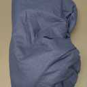 Ironing Board Cover and Pad 18x49 Large, Extra Thick Natural Cotton, Silicone Coated, Scorch Resistant, Elastic Edge with Hook Loop Strap, Wide Iron Board Padding, Heatproof Blue