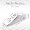 EMDMAK Door Stop Alarm with 120DB Siren Door Stop for Home & Travel (White) (Pack of 2)