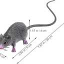 3Pcs Plastic Halloween Rat, Realistic Fake Mouse for Party Decorations, Creepy Prank Props, Spooky April Fool's Day Trick, Lifelike Mice Figures for Party and Haunted House Decor, Decorations (Grey)
