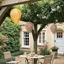 2 x 8 Pieces Wasp Nest Decoy Hanging Fake Wasp Nest Waterproof Material Hornet Decoy for Hornets (mix Color 8 pack)