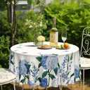 Eikione Round Tablecloth 70inch Floral Table Cloth, Colorful Tablecloths Polyester Waterproof Stain Wrinkle Free, Table Cover for Home Kitchen Dining Party Patio Decor