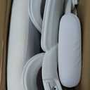 TRALT Ergonomic Office Chair - Desk Chair with Adjustable Headrest Lumbar Support Computer Chair - Mesh Comfy Chair with Flip-up Armrests - Gaming Chairs for Adults Home Office (Leather, White)