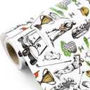 WRAPAHOLIC Golf Wrapping Paper Roll - Mini Roll - 17 Inch x 16.5 Feet - White Golf Sports Gift Wrap Paper for Men Boys Grandpa Birthday, Fathers Day, Team Celebration