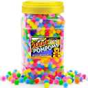 Bundooraking Pom Poms, 0.4 inch (1cm), 2000pcs Multi-colored, Soft and Fluffy, Arts&Crafts, Festival Decor