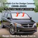 EcoNour Windshield Sun Shade Compatible for Dodge Caravan 20082020 | Minivan Front Window Sunshade | Foldable Sun Visor Protector | UV & Heat Blocking | Keeps Interior Cooler