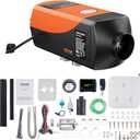 VEVOR 8KW Diesel Heater, DC12-24V, Fast Heating Diesel Air Heater, with Remote Control and Color Digital Display, 10L Fuel Tank, Low Noise, Voice Announcement, for RV, Truck, Boat and Trailer (Orange)