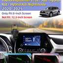 PZK Car Phone Mount for 2020 2021-2025 2026 Toyota Highlander L/LE/Hybrid XLE/Nightshade Accessories 8-inch Screen Auto Lock Car Phone Holder 360 Rotation Cradles Not Affect Vent (Not fit 12.3 inch)