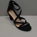 Women's Chunky Heel Ankle Strap Sandals (10, Black)