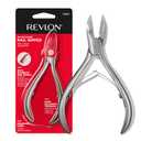 Revlon No-Ricochet Nail Nipper, Mess-Free Cuticle Remover Tool with Magnetic Shield for No Fly-Away Clippings, Made with Stainless Steel and Precision Blade, Easy Grip, 1 Count