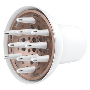Conair Double Ceramic Universal Diffuser Attachment for Hair Dryer, Volumizing Universal Blow Dryer Diffuser for Frizz-Free Curls, Fits Dryers with Nozzles from 1.75" to 2.1", White
