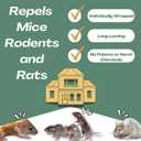 2 x Rodent Mice Repellent, Indoor Outdoor Rodent Control for Home, Cars, Sheds, Long-Lasting 30-60 Days, Pet Safe Essential Peppermint Oil Formula,Squirrel Repellent,12 PCS Covers 650 Sq. Ft