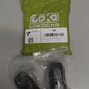 LokoCar 12AN Hose End Fitting 0 Degree Straight Swivel For CPE Braided Hose Black 2Pcs