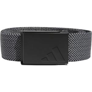 adidas Heather Reversible Web Golf Belt (OSFM, Black)