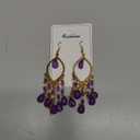 Coadipress Long Bohemian Drop Dangle Earrings for Women Retro Colorful Tassel Statement Drop Earrings Beaded Tassel Chandelier Earring Boho Elegant Jewelry, Purple
