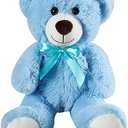 Wgxzyq Teddy Bear Stuffed Animal, 12inch Teddy Bear Plush Toy, Birthday Valentine's Day Xmas Gifts for Kids Boys Girls Friends (Blue)