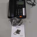 2-Line Corded Telephone Systems for Small Business and House, Desk Phone Only (Black)