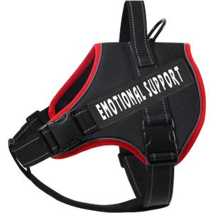 Voopet Emotional Support Dog Harness, Professional Service Dog Vest Harness for Small Medium Large Dogs, Reflective Breathable and Adjustable No Pull/Choke ESA Essential Harness