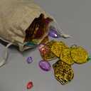 MARFOREVER Pool Toys Pirate Treasure Gems and Gold Coins, 246 Pcs Fake Coins Plastic Gems Jewels Playset for Summer Sand Beach Bath Toys Halloween Pirate Adventure Party Favors Decorations