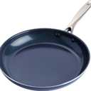 Blue Diamond 12" Nonstick Frying Pan Skillet, Diamond Infused PFAS & PTFE-Free Ceramic Pot, Dishwasher & Oven Safe, Stay Cool Handle, Durable Non Toxic Metal Utensil Safe, Egg & Omelet Pan, Blue