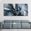 Abstract Canvas Wall Art Black And White Graffiti Lines Simple Art Modern Abstract Artwork Canvas Prints Canvas Picture Contemporary Wall Art Bedroom Living Room Office Decoration Framed 24x48 Inch