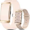 Smart Bracelet for Women, Wearable Health Activity Fitness Trackers, 24/7 Continuous Heart Rate/Blood Pressure/HRV/Stress Monitor, 24H Sleep Tracker, 170+ Sports Modes Smart Band with Free APP 2 Bands (Pink)