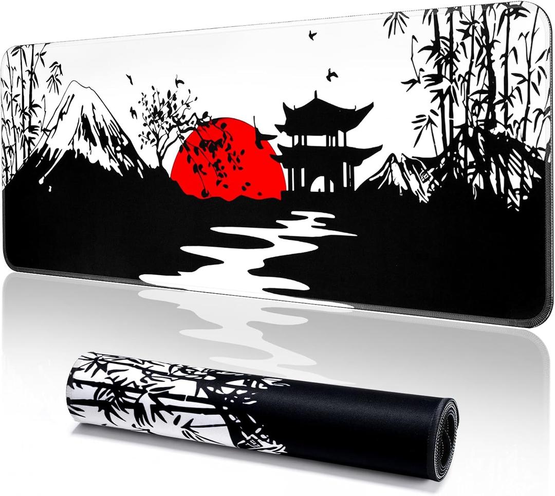ETZ Gaming Desk Mat (31.5 x 11.8 x0.12 inch) - Washable Laptop Desk Mat with Anti-Slip Rubber Base, Extended Mouse Pad for Office & Home