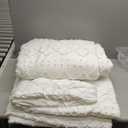 Bedsure Full Comforter Set - White Comforter, Boho Tufted Shabby Chic Bedding for Kids, 3 Pieces Vintage Farmhouse Bed Set for All Seasons, Fluffy Soft Bedding with 2 Pillow Shams