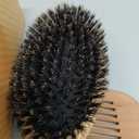 Belula 100% Boar Bristle Hair Brush Set (Medium). Soft Natural Bristles for Thin and Fine Hair. Restore Shine And Texture. Wooden Comb, Travel Bag and Spa Headband Included!