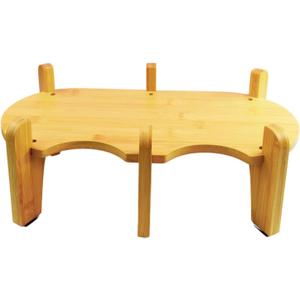 Bamboo Drink Dispenser Stand,Glass Beverage Dispensers Stand and Water Jug Dispenser Holder, Water Dispenser Countertop Organization, Holds 2 Glass Jar Width MAX 7in (No Included Drink Dispenser)