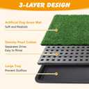 Dog Grass Pad with Tray,30x20 in Dogs Potty Tray with 2-Pack Upgraded Replacement Artificial Grass,Dog Litter Box for Pet Training,Indoor Portable Pottys Pet Toilet