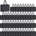Yexiya Extra Small Black Gift Bags 3.94 x 4.72 x 2.36 Inch Paper Gift Bags with Handle Mini Gift Wrap for Present Craft Party Favor (50 Pcs)