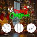Merry Christmas Neon Sign - Gdbkabf Christmas LED Neon Light Up Signs for Wall Decor Home Decor for Xmas Party Bedroom Living Room Business Bars Shop Decoration USB Operated