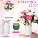 Domensi 6 Sets Wedding Floral Centerpiece for Table Decor, Artificial Peonies Silk Flowers Bouquet with Flower Foam and Metal Vase Faux Floral Arrangement for Bridal Shower Tea Party (Rose and Pink)