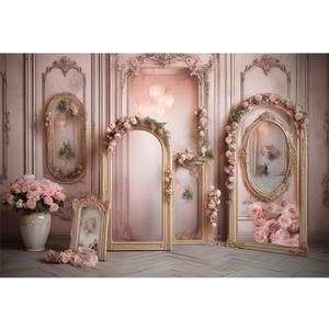 7x5ft Polyester European Style Wedding Arch Backgrounds & Props for Birthday, Bridal, Baby Shower & Party