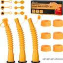 Gas Can Spout Replacement, 3-Pack Upgraded Gas Can Nozzle Replacement Compatible with 1/2/5/10 Gallon Cans, Durable Flexible Nozzle for Easy Refueling and Spill Prevention