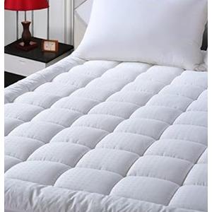 EASELAND King Size Mattress Pad Pillow Top Mattress Cover Quilted Fitted Mattress Protector Cotton 8-21" Deep Pocket Cooling Topper (78x80 Inches, White)