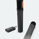 JBL PartyBox Wireless Mic 2X Digital Wireless Microphones, Rechargeable Battery (20hrs 700mAh), Clear Voice, Crisp Sound, Stable 2.4GHz Connection, Compatible with All Party Box Speakers (Black)