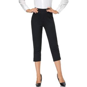 Tapata Women's Capri Dress Pants 19"/20.5" Stretch High-Waist Crop Office Work Pants Summer Casual Capris Slacks Yoga (Medium)