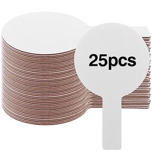 25 Pieces Dry Erase Answer Paddles Handheld Double Sided Paddles Mini White Boards Small White Board Dry Erase Signs Auction Paddles for Students Classroom Voting Games