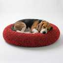 Muddy MatCloud K-9 Bed for Dogs & Cats, Soft & Relaxing Donut Dog Bed, Chenille Material, Removable Cover, Washable & Dryer Safe Red Medium(35'x35')