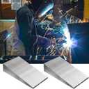 8PCS Metal Wedge Shims Triangle Flange Wedge Steel Wedges for Welding Silver Metal Flange Wedge Pipe Fitting Welding Tool 4.7 x 2.4 x 0.79 inch Steel Wedge Set