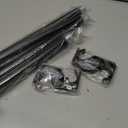 Heavy Duty Extra Long Curtain Rods for Windows 66-168 Inch, Black