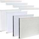FabuBlinds Top Down Bottom Up (TDBU) Cordless Cellular Shades, Blackout Cellular Blinds, Honeycomb Shades Thermal Insulation Noise Reduction Blinds (Blackout Cream, 29" W x 64" H)