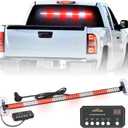 XRIDONSEN 35 inch Traffic Advisor Firefighter Light Bar 144 LED Red White Emergency Lights Warning Flashing Safety Interior Windshield strobe lights w/Directional for Volunteer Vehicles Trucks POV