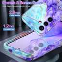 Casetego for Galaxy S25 Case,Compatible with MagSafe,[Military Grade Drop Test] Full Body Protection Slim Shockproof Rugged Marble Women Case for Samsung Galaxy S25 6.2 inch,Cobalt Violet