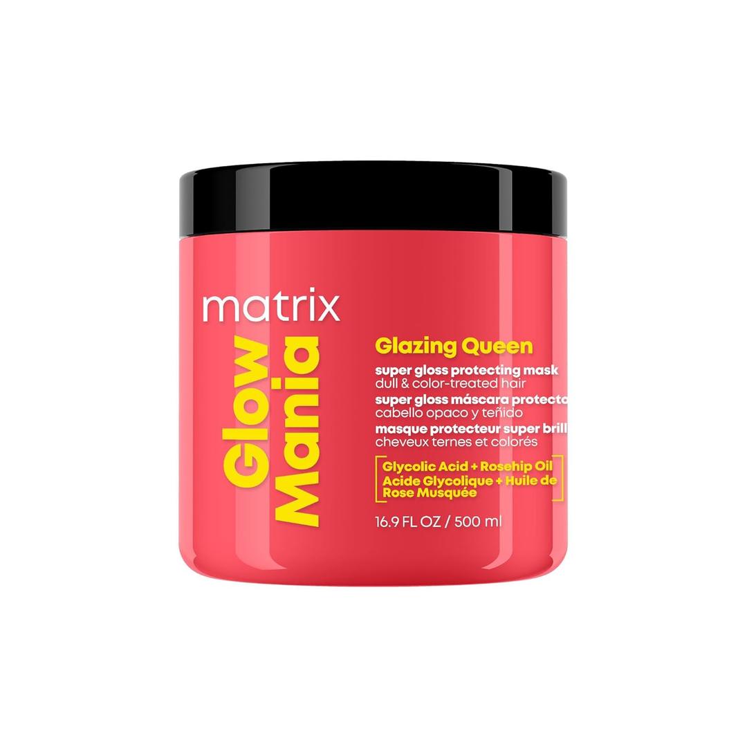MATRIX Glow Mania Super Gloss Protecting Mask - Protects Glow and Shine, With Glycolic Acid & Rosehip Oil, For Dull & Color-Treated Hair, 16.9 Fl Oz MATRIX Glow Mania Super Gloss Protecting Mask - Protects Glow and Shine, With Glycolic Acid & Rosehip Oil, For Dull & Color-Treated Hair, 16.9 Fl Oz