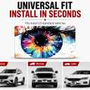 Front License Plate Cover Aluminum Metal License Plate Frame with 4 Holes, Decorative License Plates, Novelty Vanity Tag, Car Decor Accessory for Men Women 6 x 12 Inch Colorful Eye